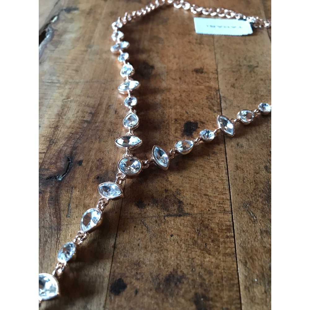 Rose Gold Finish Tahari Y Necklace